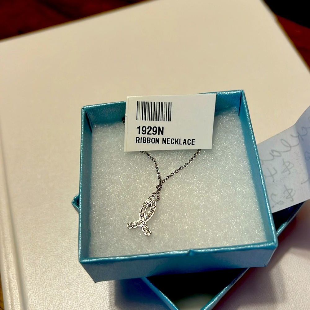 Touchstone Crystal Ribbon necklace